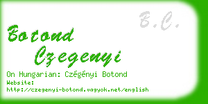 botond czegenyi business card