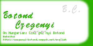 botond czegenyi business card
